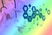 Medicine doctor hand working with modern computer interface