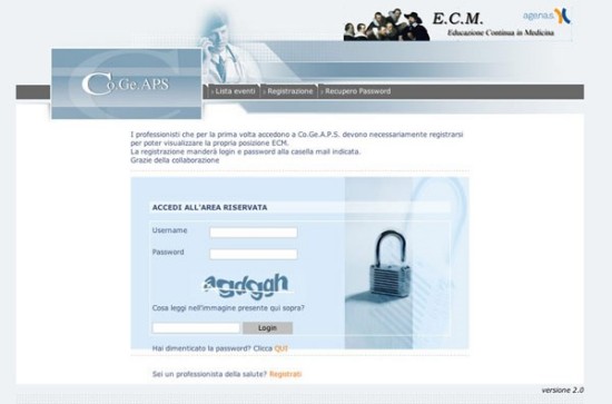 Accesso Anagrafe Crediti ECM